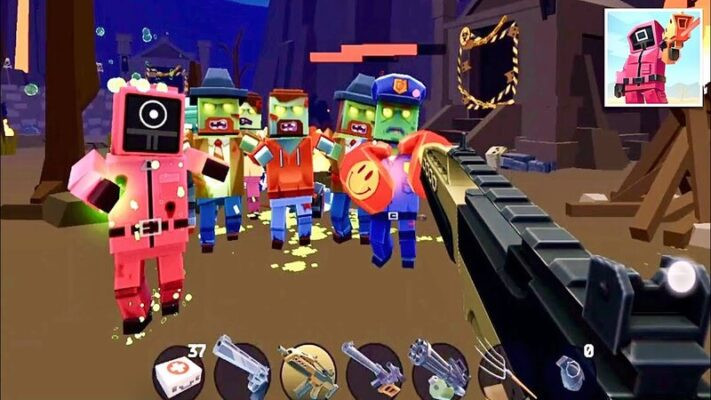 Kho vũ khí đa dạng trong Pixel Combat MOD