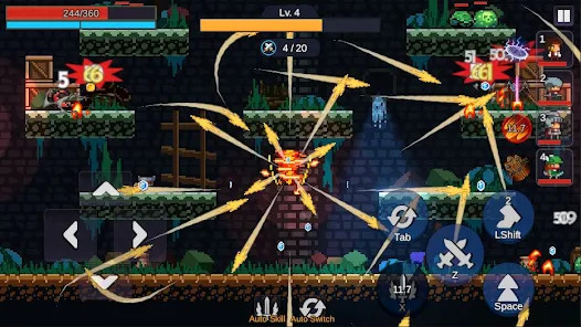 Bản đồ ngục tối với thiết kế pixel đa dạng và cạm bẫy