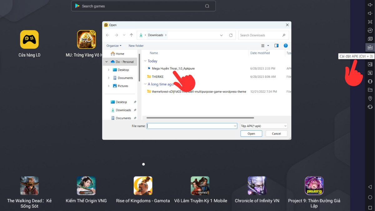 Cách tải Mega Huyền Thoại trên PC bước 2