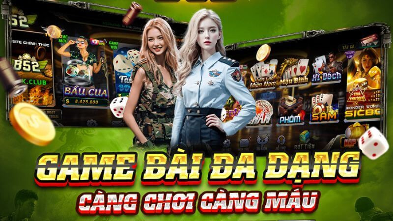 Sảnh game bài đa dạng của B52 Club