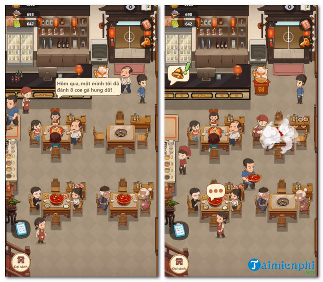 Giao diện game My Hotpot Story trên điện thoại