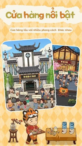 Giao diện menu trong game My Hotpot Story