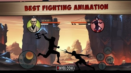 Giao diện nâng cấp vũ khí trong Shadow Fight 2 SE